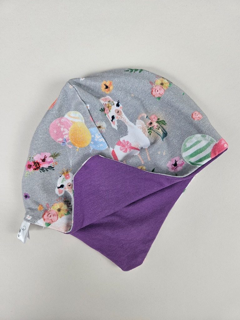 Dvostrana kapica- pamuk -Ljubičaste ljame