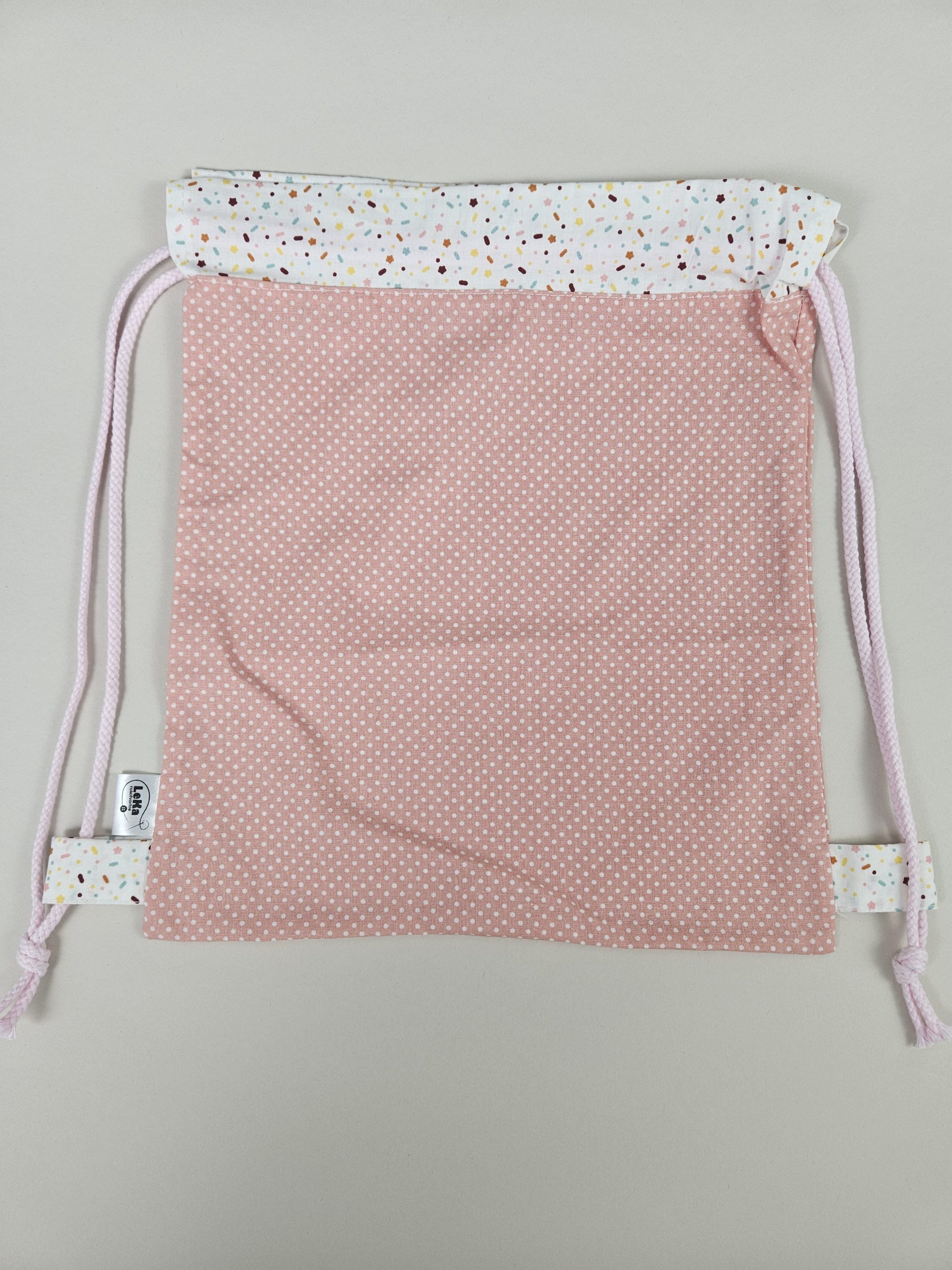 Mali Ruksak- vrećica za vrtić i školu- Roze točkice