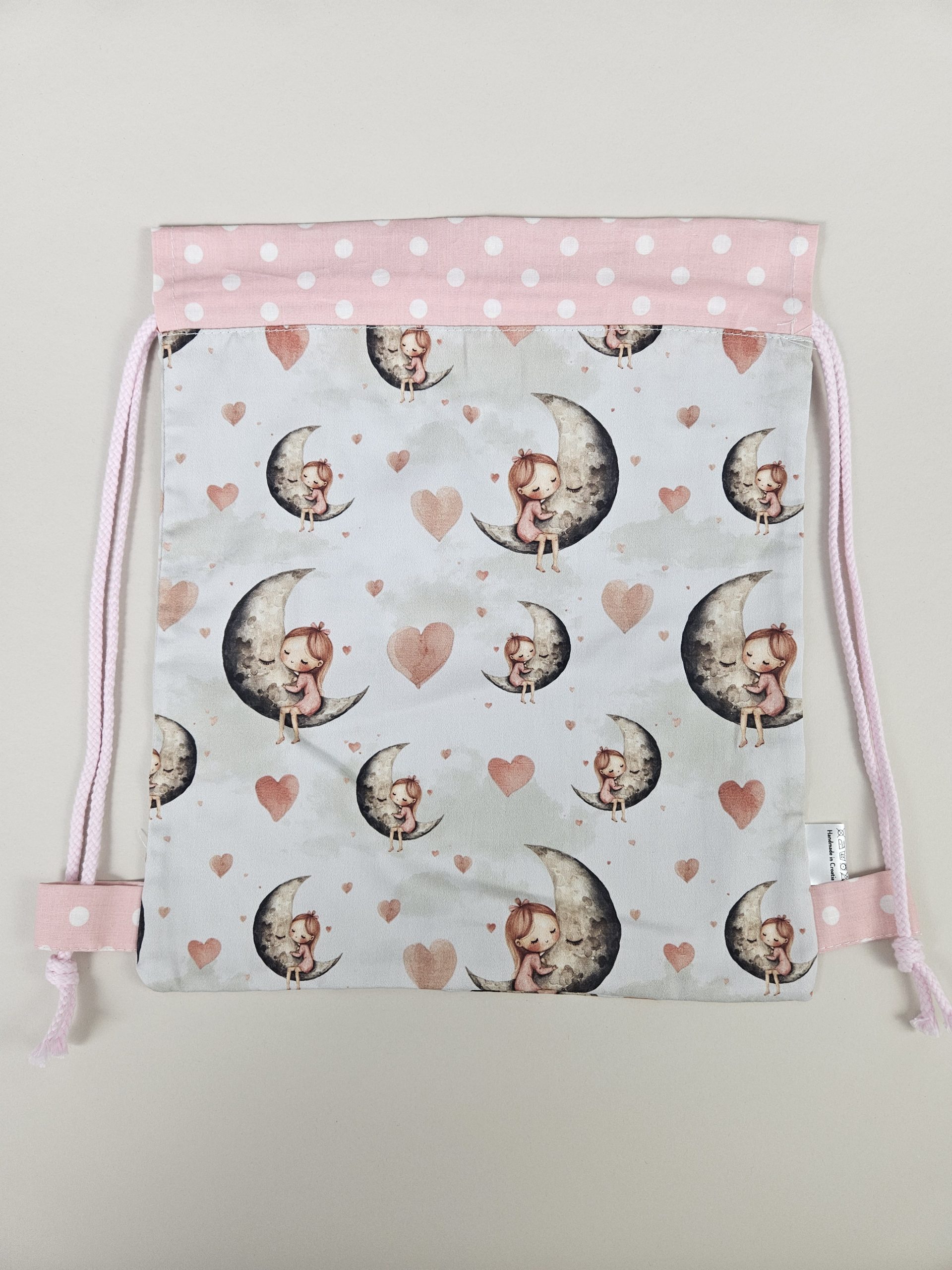 Mali Ruksak- vrećica za vrtić i školu- Djevojčica na mjesecu