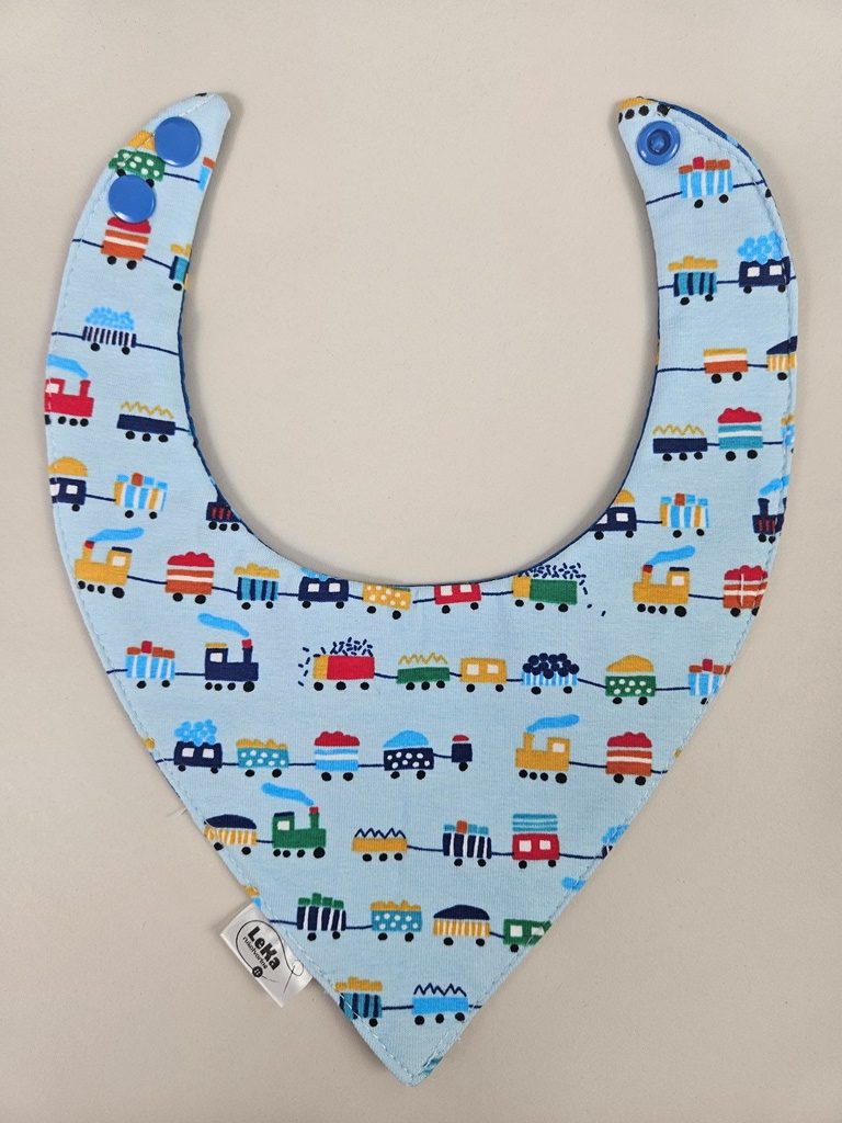 Dvostrani nepropusni slinček- Vlakići i auti - Slika 2