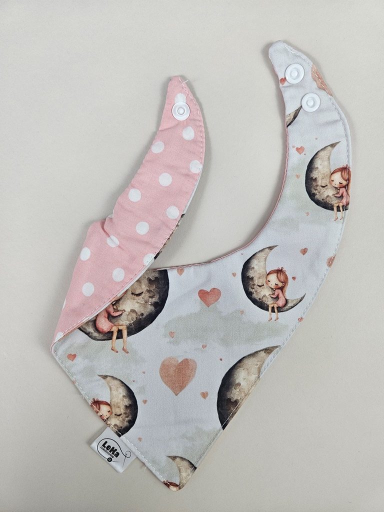 Dvostrani nepropusni slinček-djevojčica s mjesecom