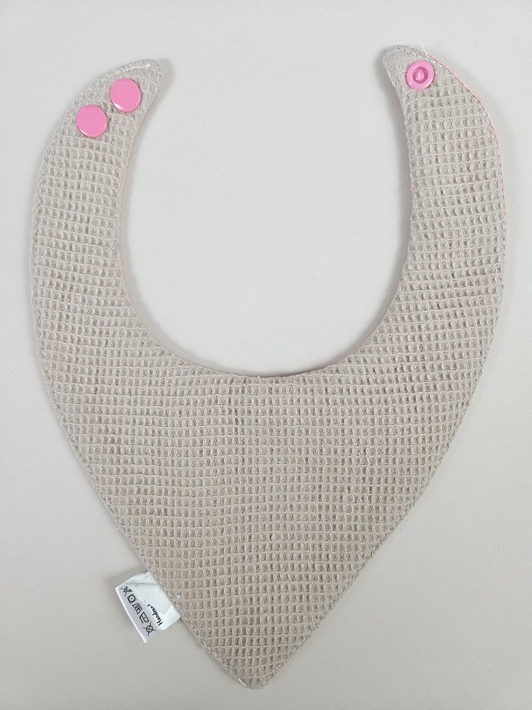 Dvostrani nepropusni slinček- rozi waffle - Slika 2